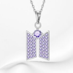Collier + Pendentif "Logo reflets Violets"