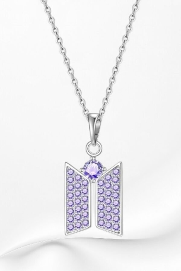 Collier + Pendentif "Logo reflets Violets"