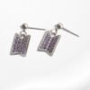 Boucles d'Oreille "Logo Reflets Violets"