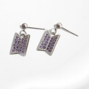 Boucles d'Oreille "Logo Reflets Violets"