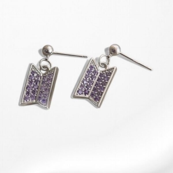 Boucles d'Oreille "Logo Reflets Violets"