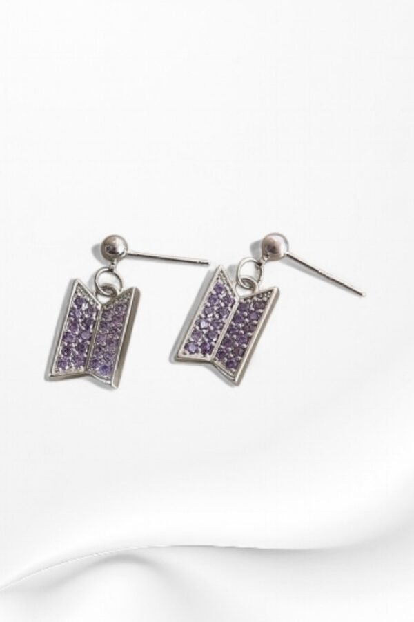 Boucles d'Oreille "Logo Reflets Violets"