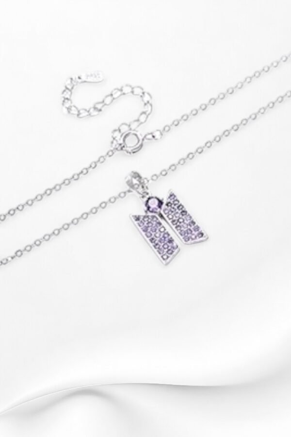 Collier + Pendentif "Logo reflets Violets"