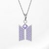 Collier + Pendentif "Logo reflets Violets"