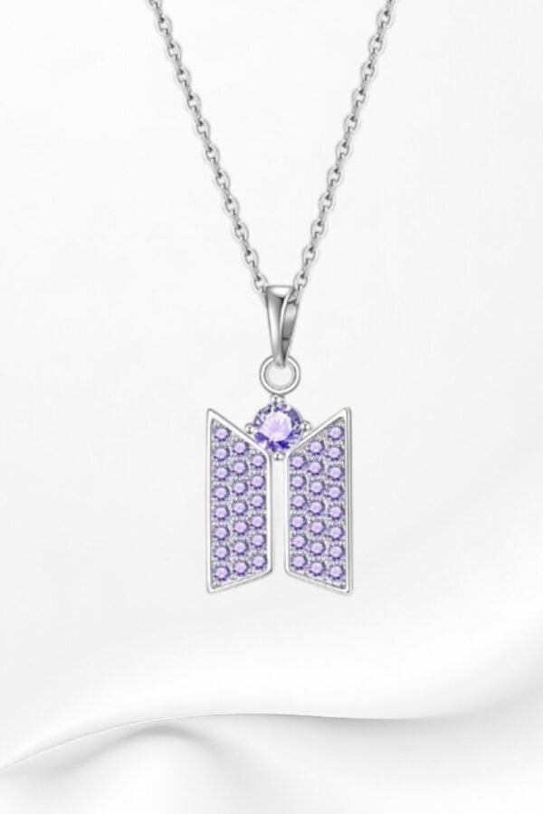 Collier + Pendentif "Logo reflets Violets"