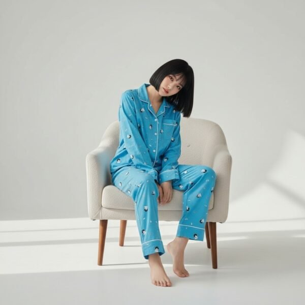 Pyjama 2 pièces Version Bleue