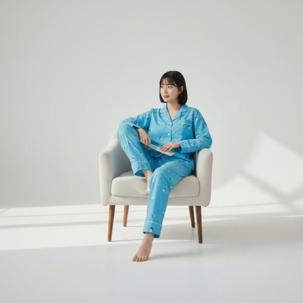 Pyjama 2 pièces Version Bleue