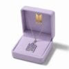 Collier + Pendentif "Logo reflets Violets"