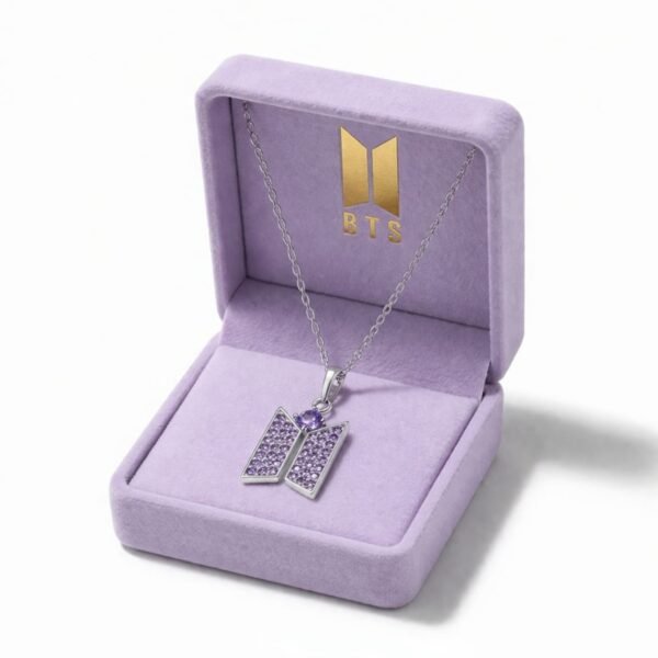 Collier + Pendentif "Logo reflets Violets"