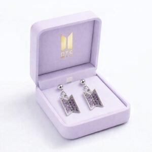 Boucles d'Oreille "Logo Reflets Violets"