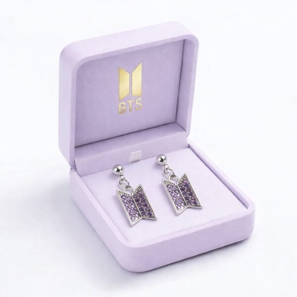 Boucles d'Oreille "Logo Reflets Violets"