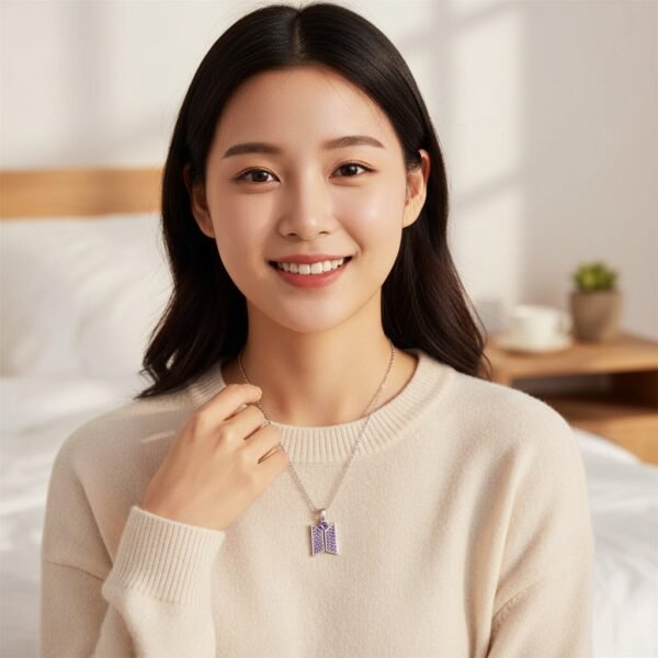 Boucles d'Oreille "Logo Reflets Violets"