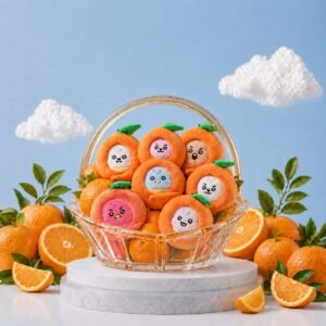 Porte Clé BT21 "Mini-Figurines Orange Fresh version Peau d'orange"