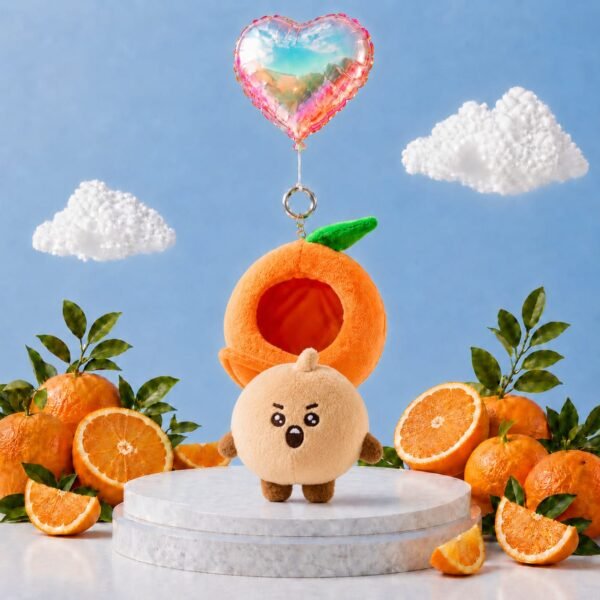 Porte Clé BT21 "Mini-Figurines Orange Fresh version Peau d'orange"