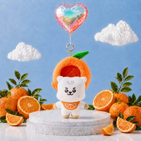 Porte Clé BT21 "Mini-Figurines Orange Fresh version Peau d'orange"