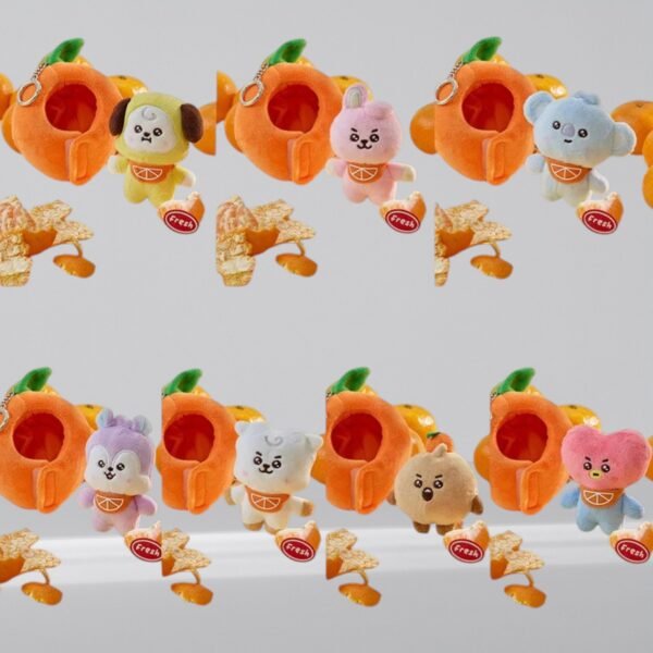 Porte Clé Peluches "Mini-Figurines Orange Fresh version Peau d'orange"