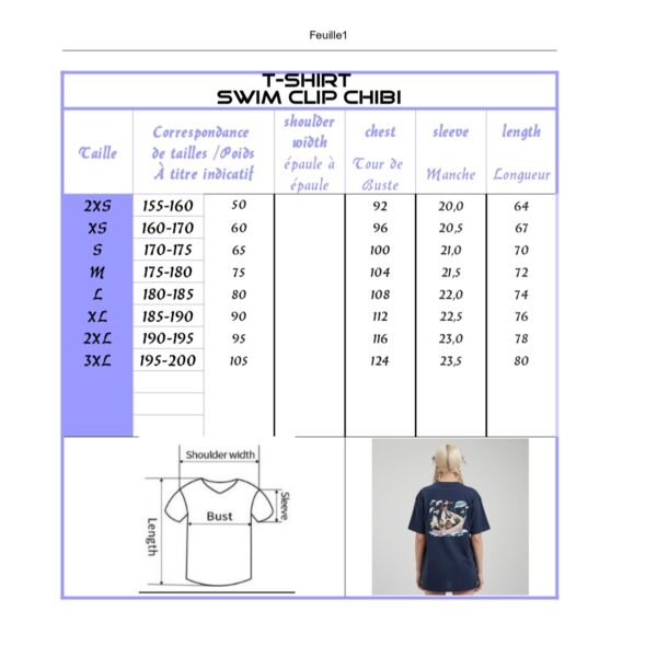 T-Shirt "Swim Clip Chibi"