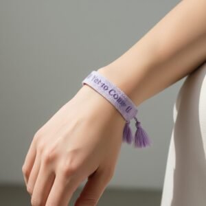 Bracelet Tissus "Yet To Come - Lila"