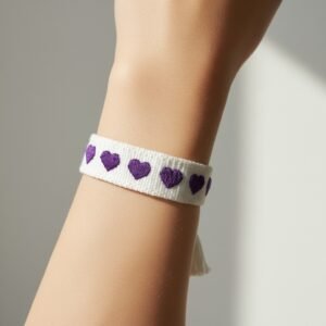 Bracelet Tissus "Coeurs"