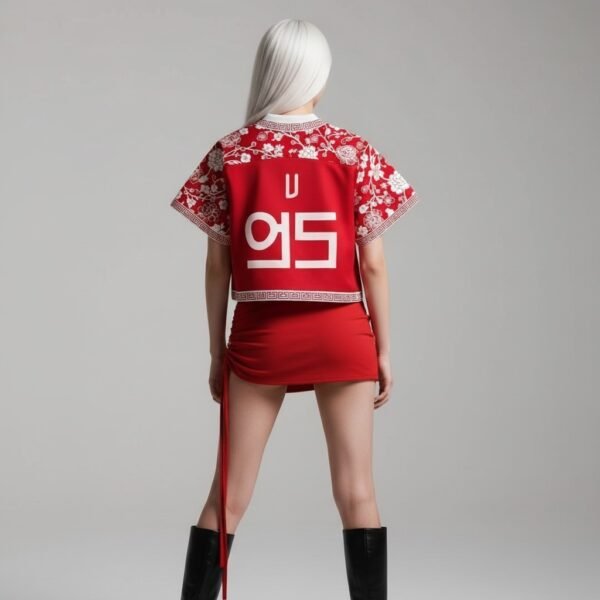 WhatsApp Image 2026-04-25 at 11.30.46 (1) T-Shirt "Hanbok Style Rouge"