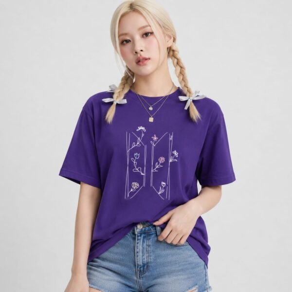 T-Shirt BTS "Logo 7 Flowers"