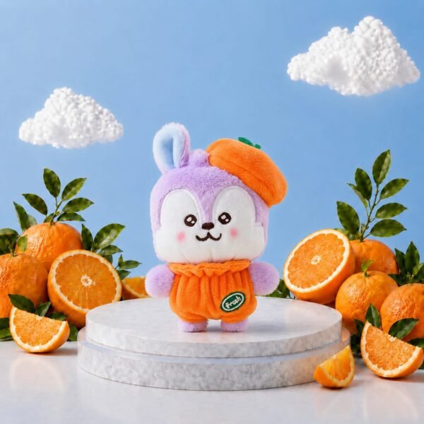 Porte Clé BT21 Collection Baby Orange Party Version Chapeau