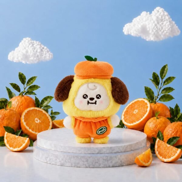 Porte Clé BT21 Collection Baby Orange Party Version Chapeau