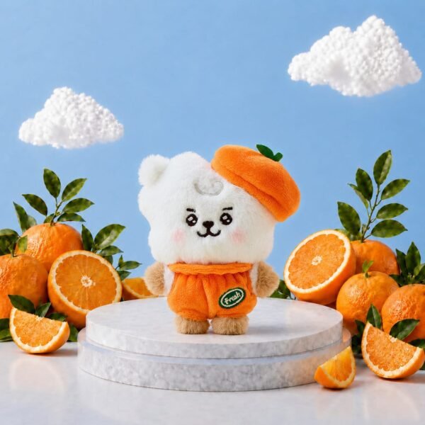Porte Clé BT21 Collection Baby Orange Party Version Chapeau