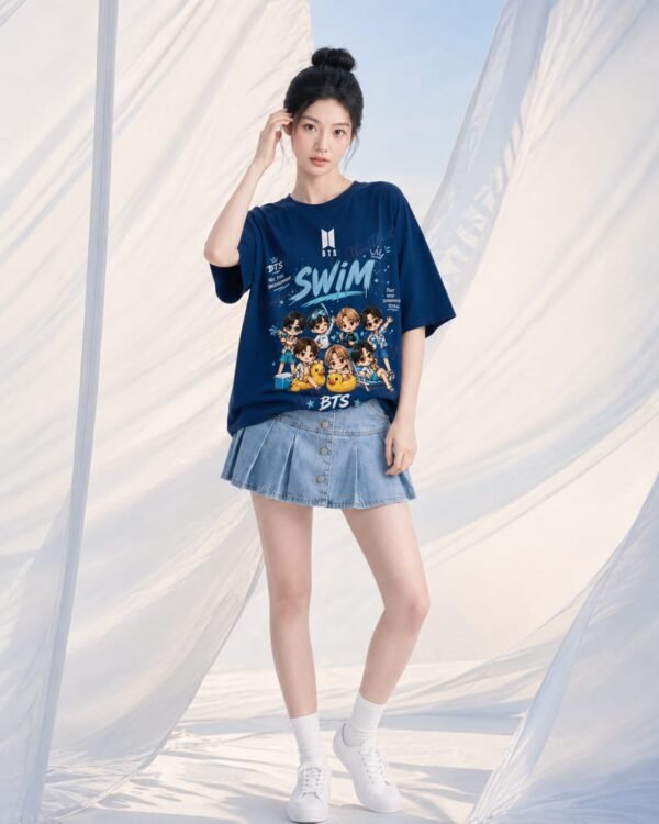 T-Shirt BTS "Swim Chibi version Clip Piscine