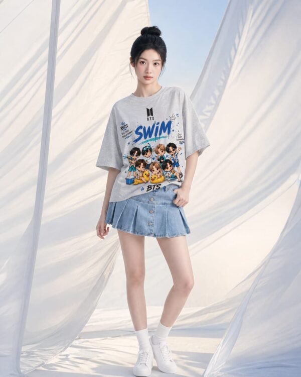 T-Shirt BTS "Swim Chibi version Clip Piscine