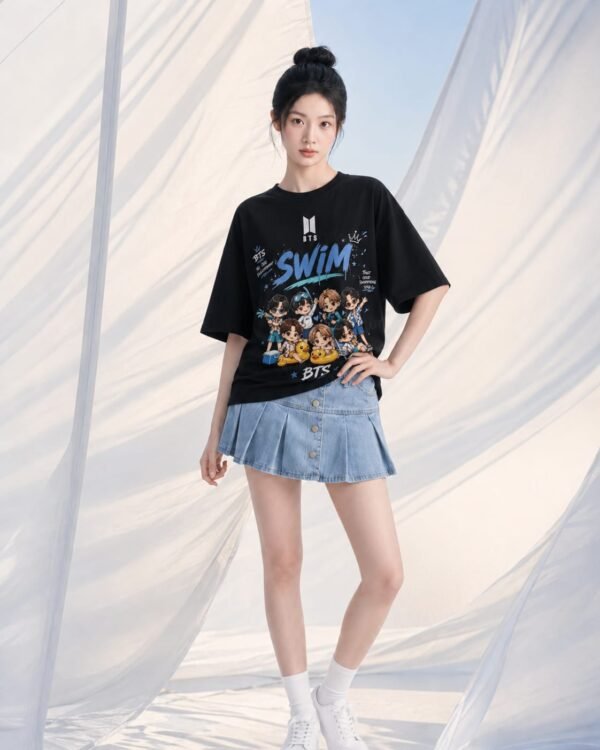 T-Shirt BTS "Swim Chibi version Clip Piscine