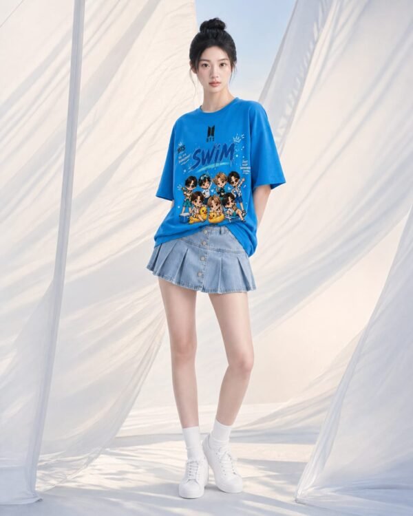 T-Shirt BTS "Swim Chibi version Clip Piscine