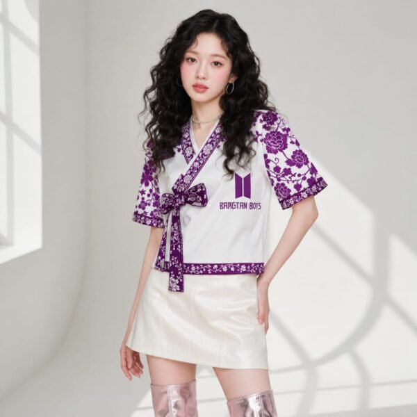 T-shirt BTS "Hanbok Style version violet Jungkook"