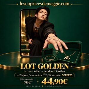 Lot Parure JK Golden Bracelet + Collier